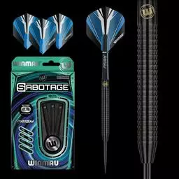 Click here to learn more about the Winmau Sabotage Black Tungsten Steel Tip Darts .