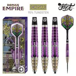 Click here to learn more about the Shot! Darts Roman Empire Caesar Steel Tip Dart Set-95% Tungsten Barrels.