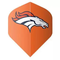 Click here to learn more about the Shot! Darts NFL Broncos Flight Set Orange.