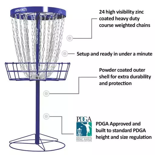 Axiom Pro Heavy Duty Disk Golf Basket Blue