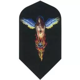 Click here to learn more about the Magic Darts Adult Dart Flights - Slim Alchemy Winged Fire Lady.