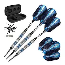 Click here to learn more about the Viper Astro Darts 80% Tungsten Soft Tip Darts Blue Rings 16 Grams.