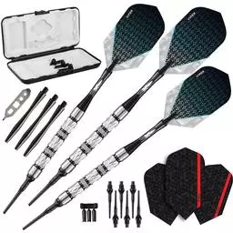 Click here to learn more about the Viper Diamond Darts 90% Tungsten Soft Tip Dart Set Black Rings.